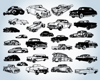 10 Cars Vectors