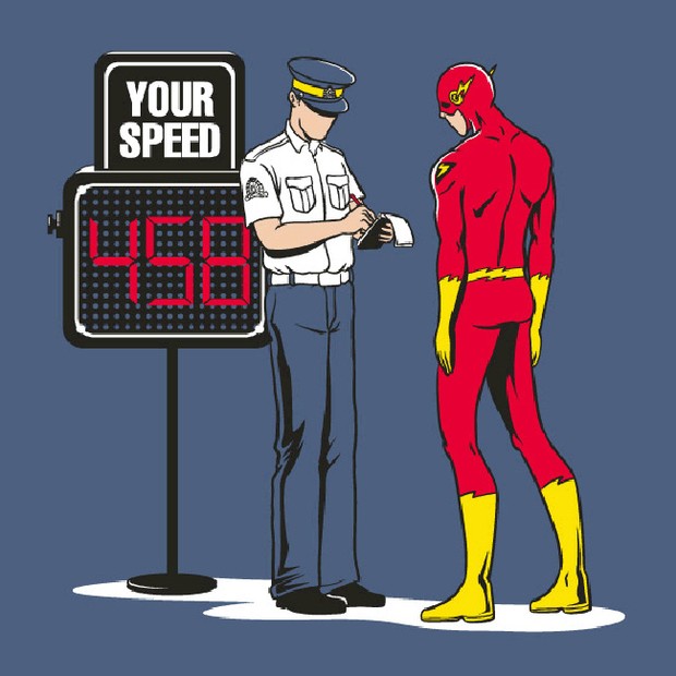 Superhero Speed Ticket Vector