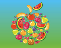 10 Fruit Vectors