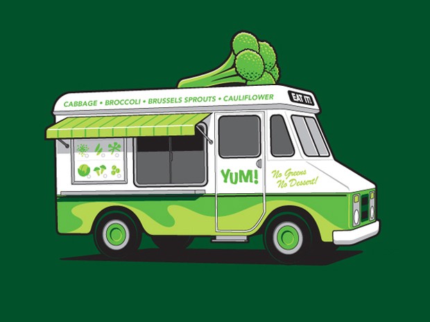 Vegetable Van vector