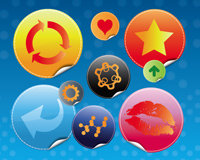 Glossy Design Badges