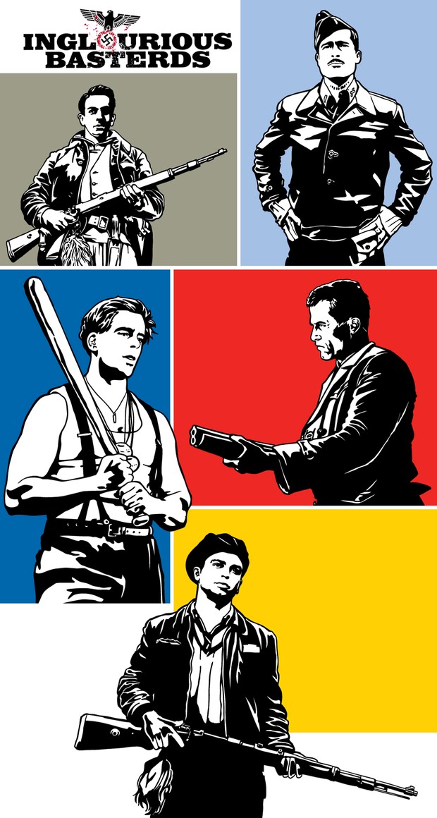 Go! Inglourious Basterds Go! Pop Art Vector Poster.