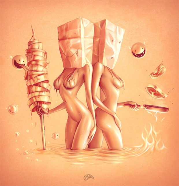 Hot girls cooking