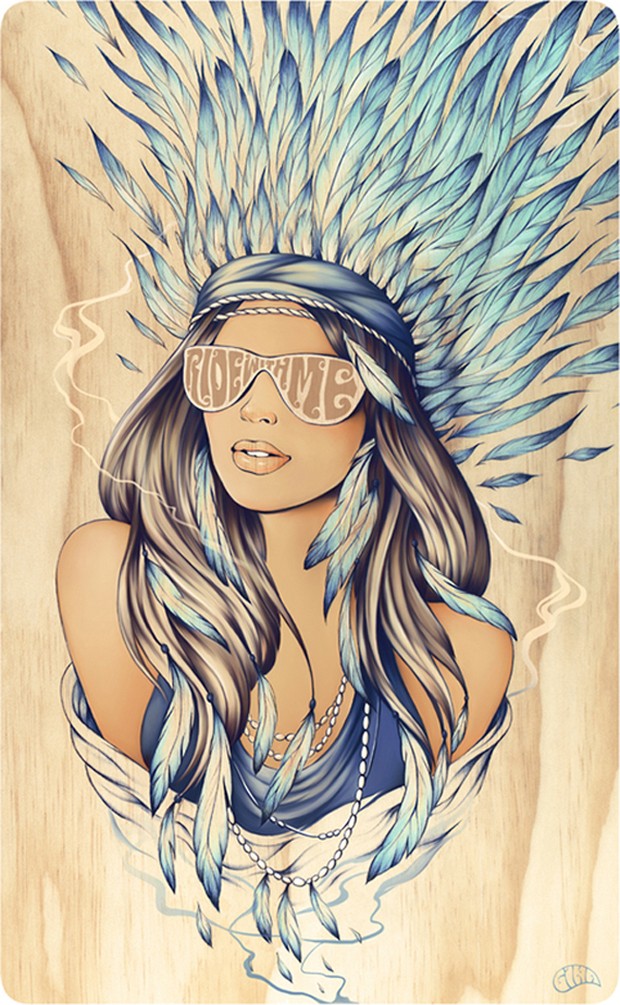 Girl with feather