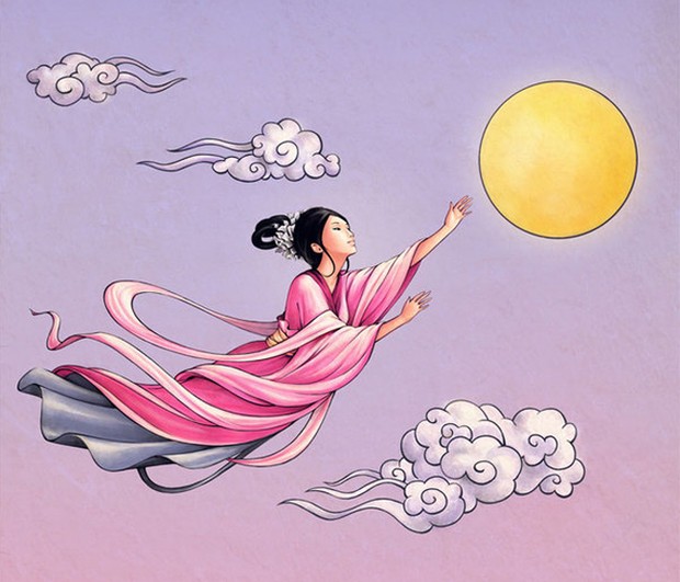 Girl reaching the sun