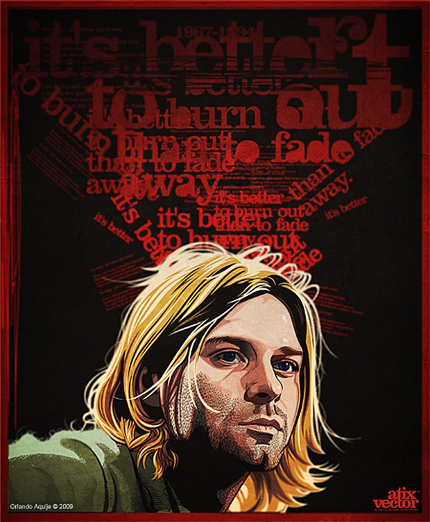 Kurt Cobain Vector Illustration