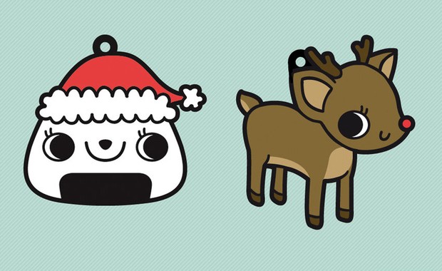 Cute Santa & Deer by Kate Cooper 