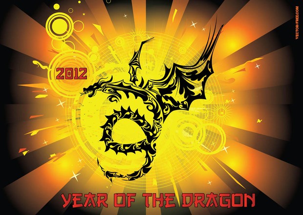 Year of the Dragon vector