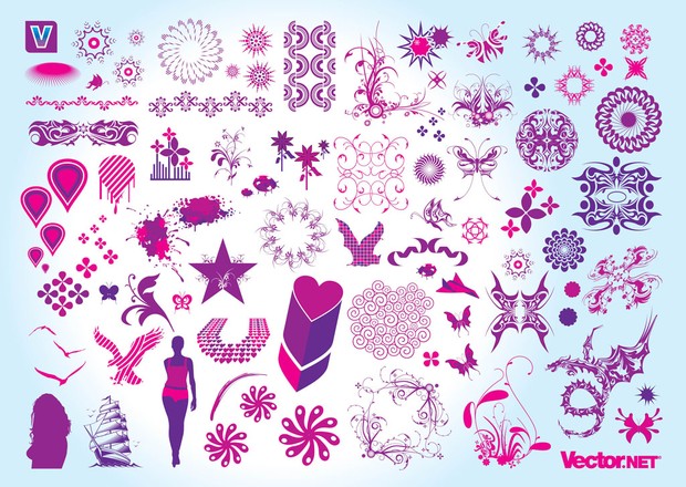 Pack of vector art elements for free download