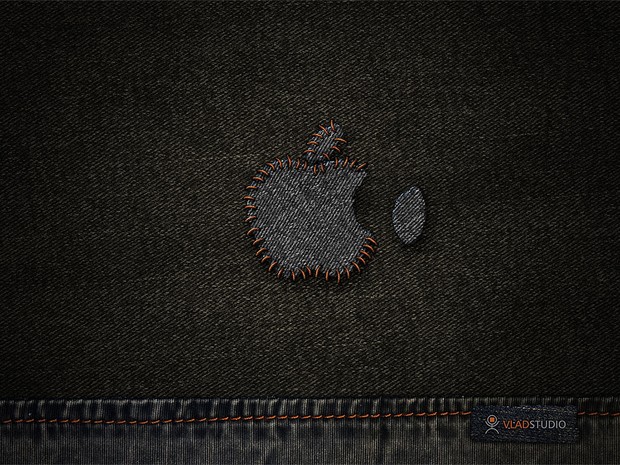 Apple Stitched Wallpaper by Vlad Studio